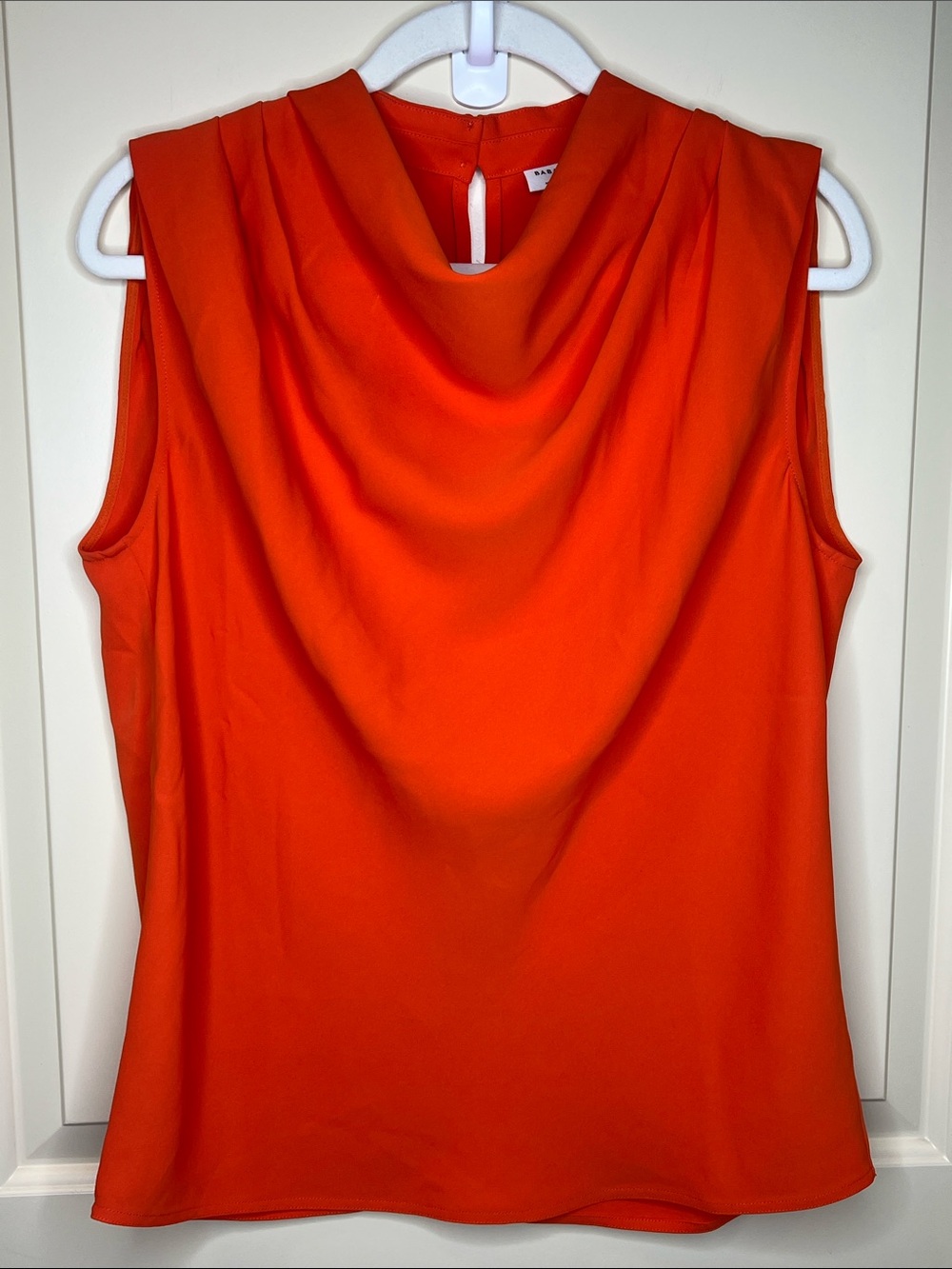 Babaton Sleeveless Draped Neck Top - Bright Orange